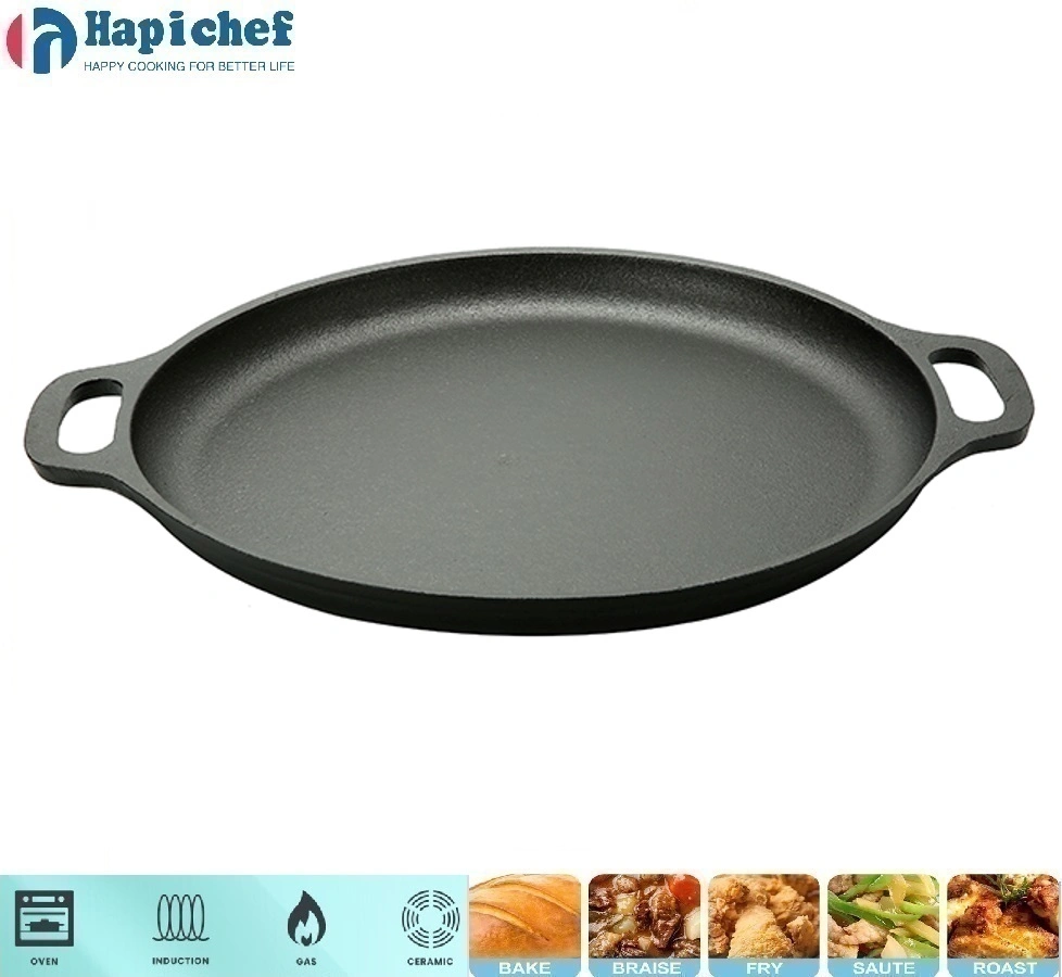 കുഴി ബോസ് കാസ്റ്റ് ഇരുമ്പ് ഡച്ച് ഓവൻ Hot Selling Cookware Pre-Seasoned Cast Iron Skillet Pizza Frying Pan