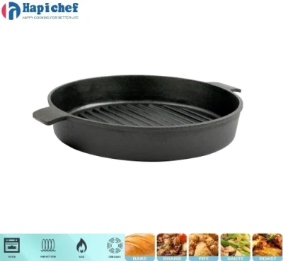Outdoor Cookware Grill Pan Round Griddle Cast Iron Cookware, Cast Iron Cookware, Cast Iron Casserole