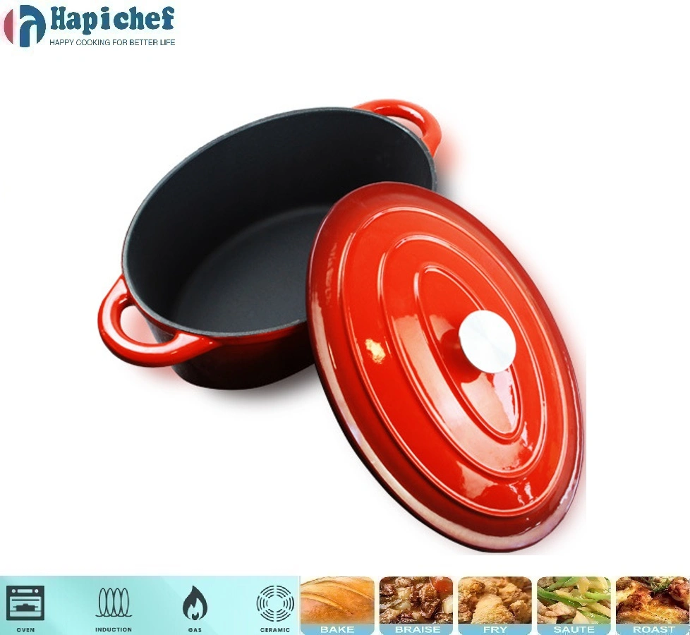 sam's club cast iron oven ya Uholanzi Factory Wholesale Oval Enamel Cast Iron Cookware Cooking Pot Casserole Dutch Oven