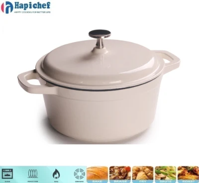 Amazon Solution Kitchen Cookware Enamel Food Pot Cast Iron Casserole Dish with Lid, Cast Iron Cookware, Cast Iron Casserole