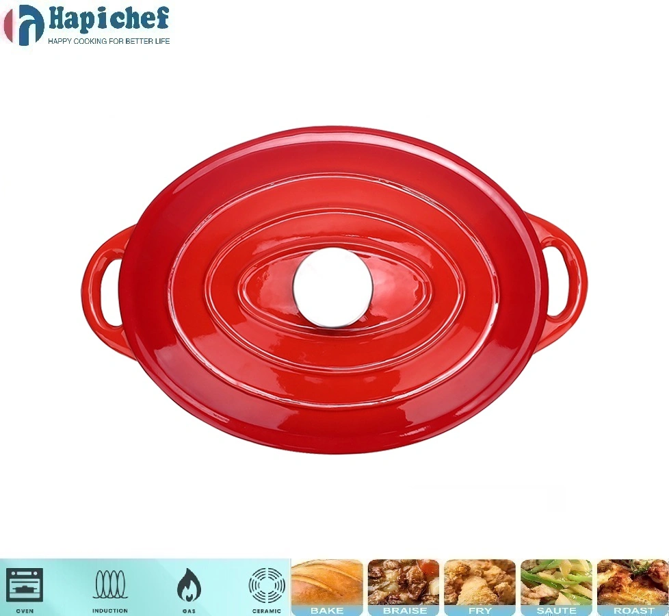 shimo bosi kutupwa chuma tanuri Kiholanzi Factory Wholesale Oval Enamel Cast Iron Cookware Cooking Pot Casserole Dutch Oven