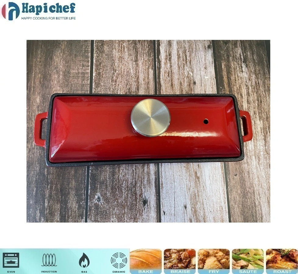 pit boss cast iron dutch oven Non-Stick Enamel Cookware Cast Iron Loaf Bread Bake Pan