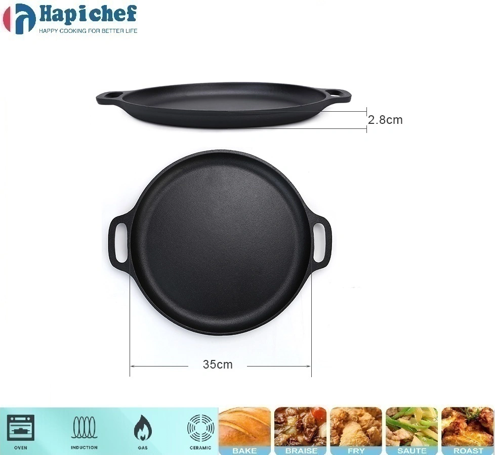 ഫിനക്സ് കാസ്റ്റ് ഇരുമ്പ് ഡച്ച് ഓവൻ Hot Selling Cookware Pre-Seasoned Cast Iron Skillet Pizza Frying Pan