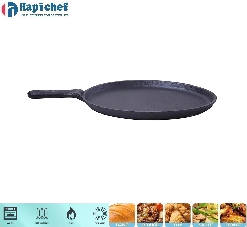 cast iron pot set supplier Portable Small Mini Round Frying Pan Cast Iron Skillet