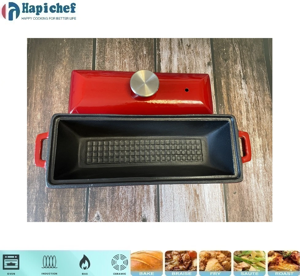 heart shaped cast iron dutch oven Non-Stick Enamel Cookware Cast Iron Loaf Bread Bake Pan