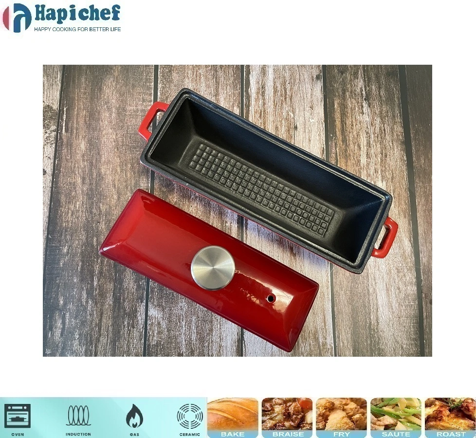 pit boss cast iron dutch oven Non-Stick Enamel Cookware Cast Iron Loaf Bread Bake Pan