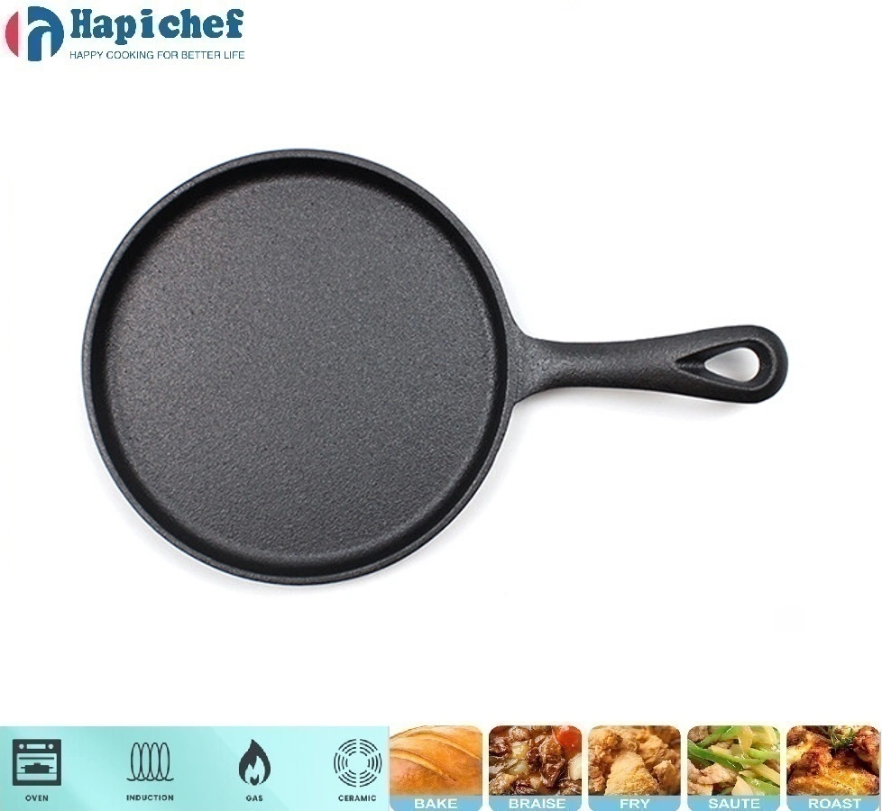 cast iron pot set suppliers Portable Small Mini Round Frying Pan Cast Iron Skillet
