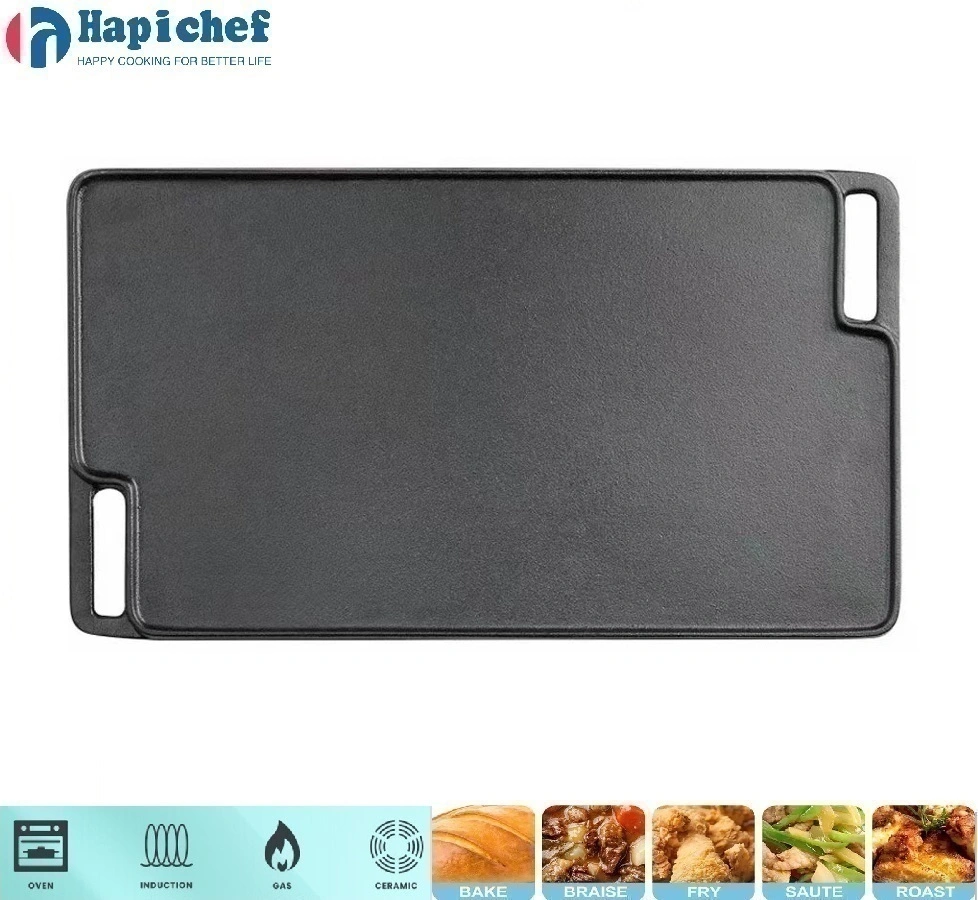 នៅលើតុមានចង្ក្រានដែក Cast Iron Grill /Griddle/Grill Pan/Griddle Plate/Griddle Pan