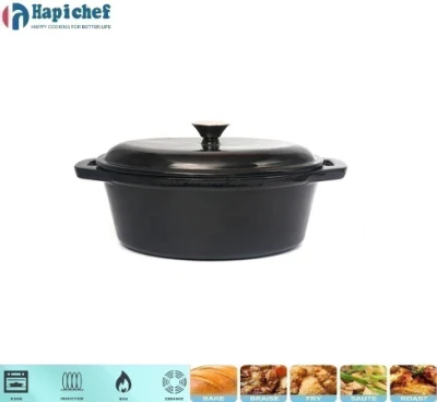 Amazon Hot Selling Oval Dutch Oven Cast Iron Casserole, Cast Iron Cookware, Cast Iron Casserole