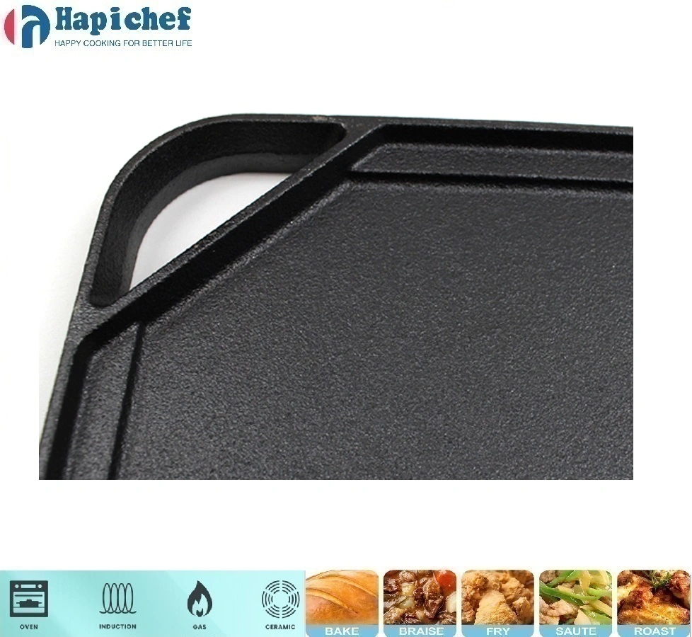 lodge enameled cast iron dutch oven Cast Iron Square Double Side Griddle Pan