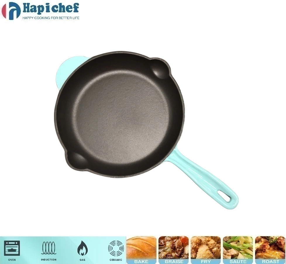 lodge enameled iron Dutch umu Best Price High Quality Enameled Non Stick Double Handle Cast Iron Fry Pan Skillet