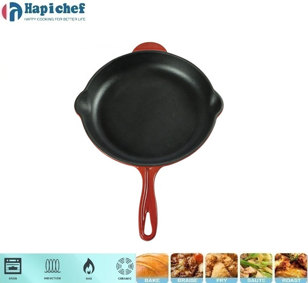 cast iron pot set suppliers Hot Selling High Quality Nonstick Cast Iron Enamel Skillet Frying Pan