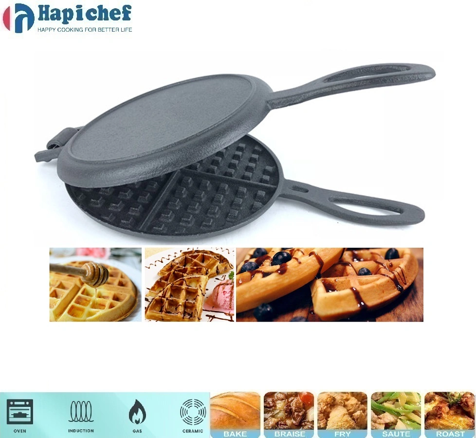 foornada birta Dutchka ah oval Hot Sale Cast Iron Round Griddle Pizza Pan