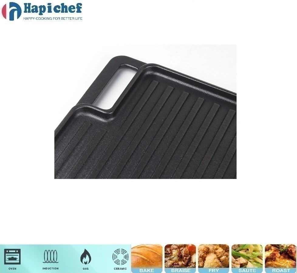 ចង្ក្រានដែកភ្នំចាស់ Cast Iron Grill /Griddle/Grill Pan/Griddle Plate/Griddle Pan