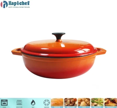 Customized Non Stick Enamel Cookware Set Cast Iron Cooking Pot with Lid, Cast Iron Cookware, Cast Iron Casserole
