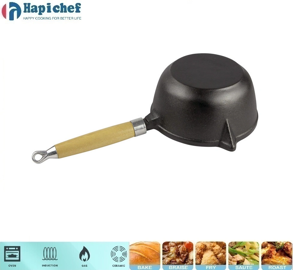 Finex ចង្ក្រានដែកហូឡង់ Enamel Cast Iron Sauce Pan Preseasoned Milk Pot