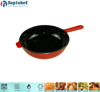 China Factory Hot Selling Cooking Pot Cast Iron Deep Pan, Cast Iron Cookware, Cast Iron Casserole