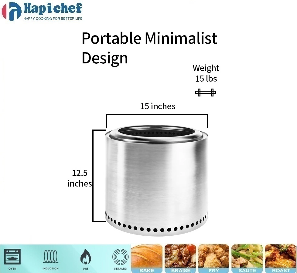 smith and clark cast iron dutch oven 2021 New Design Stainless Steel Wood Pellet Rocket Stove Charcoal Stove for Africa and America
