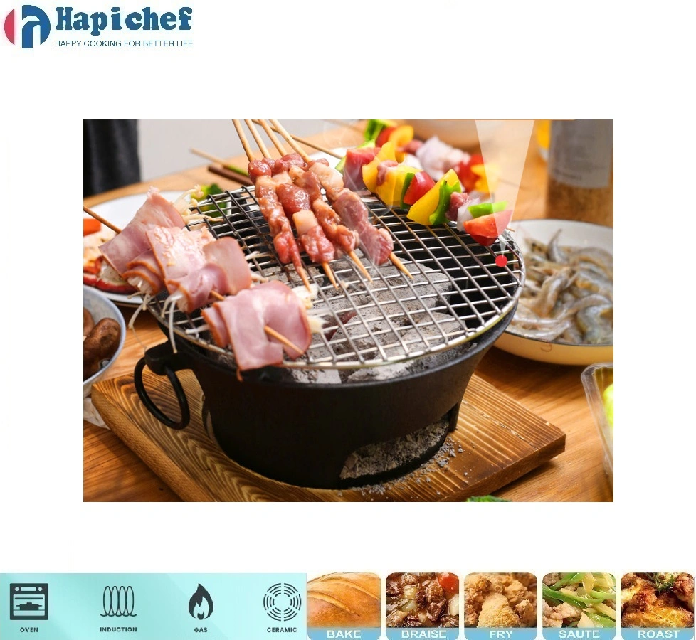 oval cast iron dutch oven Outdoor BBQ Cooking Portable Cast Iron Carbon Stove