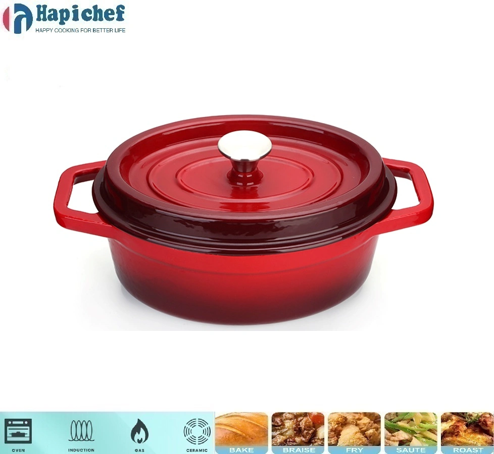 finex kutupwa chuma tanuri ya Kiholanzi Oval Cast Iron Casserole Enamelled Dutch Oven