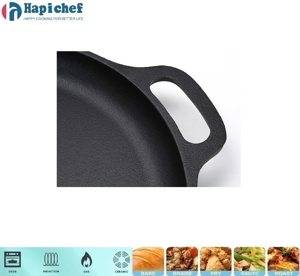 കുഴി ബോസ് കാസ്റ്റ് ഇരുമ്പ് ഡച്ച് ഓവൻ Hot Selling Cookware Pre-Seasoned Cast Iron Skillet Pizza Frying Pan