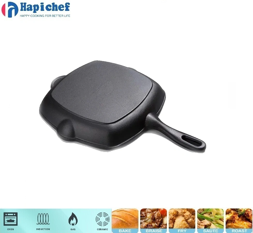 പഴയ പർവ്വതം കാസ്റ്റ് ഇരുമ്പ് ഡച്ച് ഓവൻ Kitchen Utensils Steak Grill Frying Pan Pre-Seasoned Cast Iron Cookware