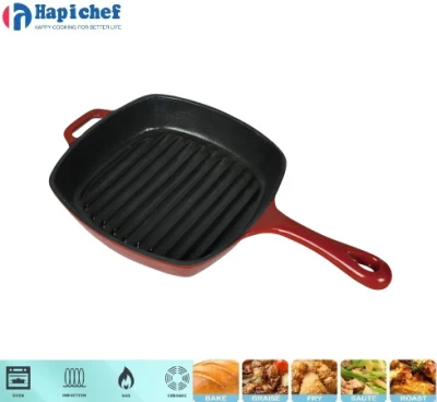 China Factory Supply Cookware Cast Iron Frying Pan for Camp Cooking, Cast Iron Cookware, Cast Iron Casserole
