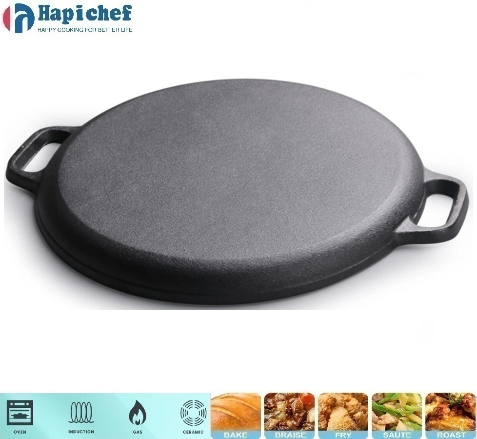 കുഴി ബോസ് കാസ്റ്റ് ഇരുമ്പ് ഡച്ച് ഓവൻ Hot Selling Cookware Pre-Seasoned Cast Iron Skillet Pizza Frying Pan