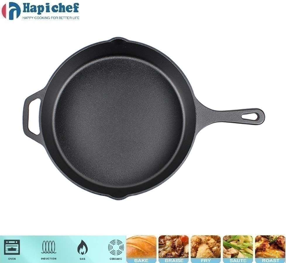 cast iron pot set factories Cast Iron Deep Big Volume Cast Iron Skillet Fry Pan