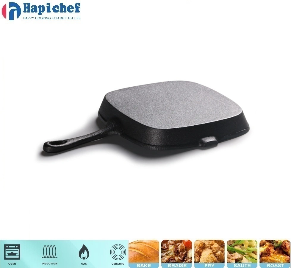 lodge enameled cast iron dutch oven Pre-Seasoned Cookware Square Griddle Cast Iron Frying Pan