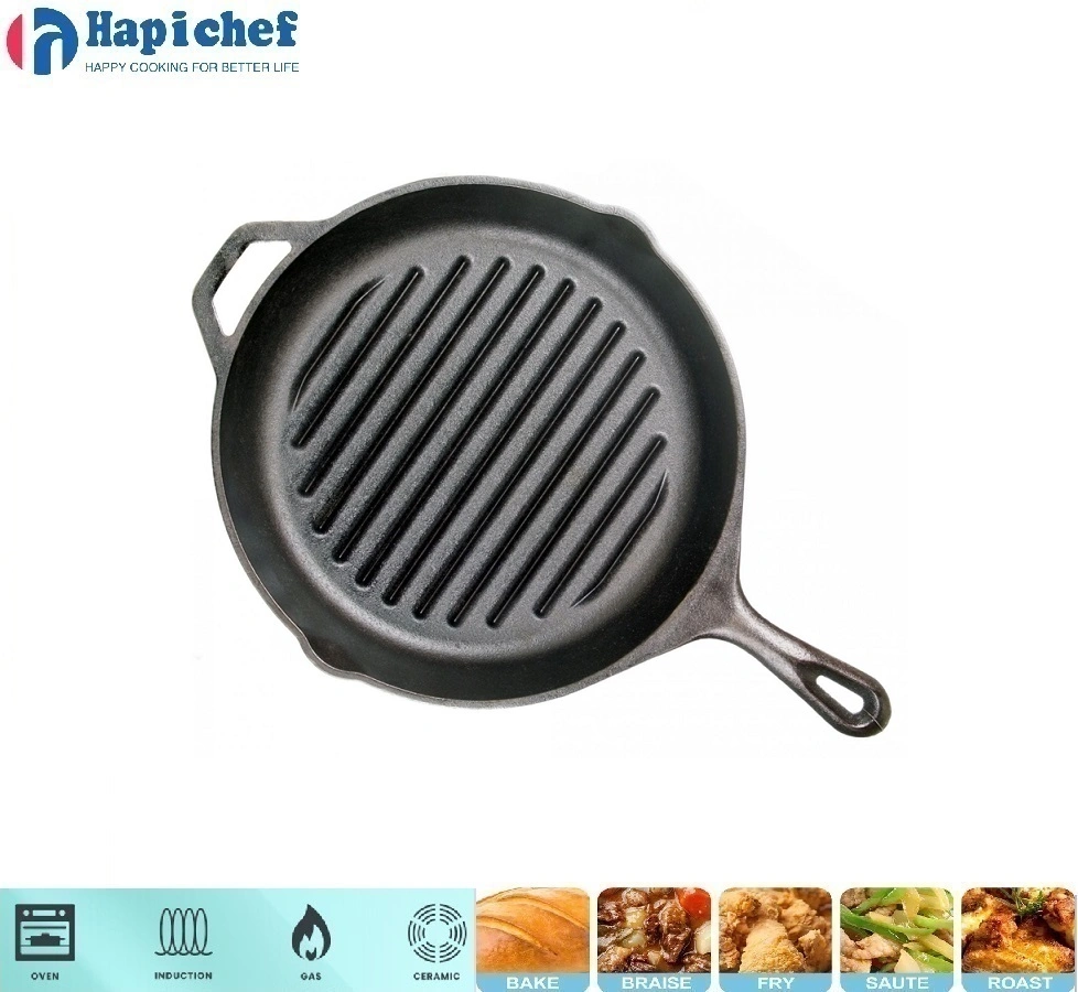 പഴയ പർവ്വതം കാസ്റ്റ് ഇരുമ്പ് ഡച്ച് ഓവൻ Hot Sale New Style BBQ Grill Pan Griddle Plate Cast Iron Griddle Pan