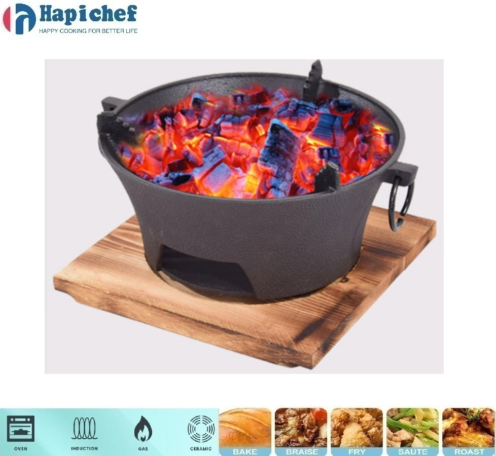 sams cast iron dutch oven Outdoor BBQ Cooking Portable Cast Iron Carbon Stove