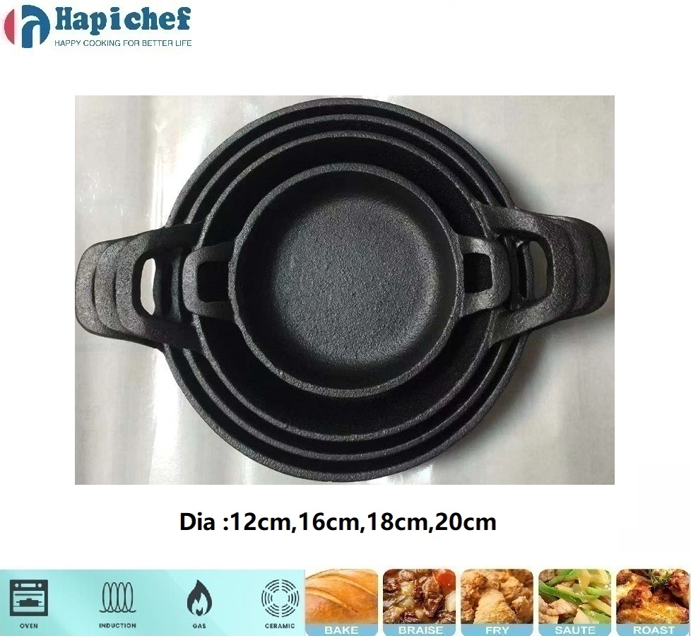 finex cast iron dutch oven Small Cast Iron Fry Frying Pan with Two Ear Handle for Cooking