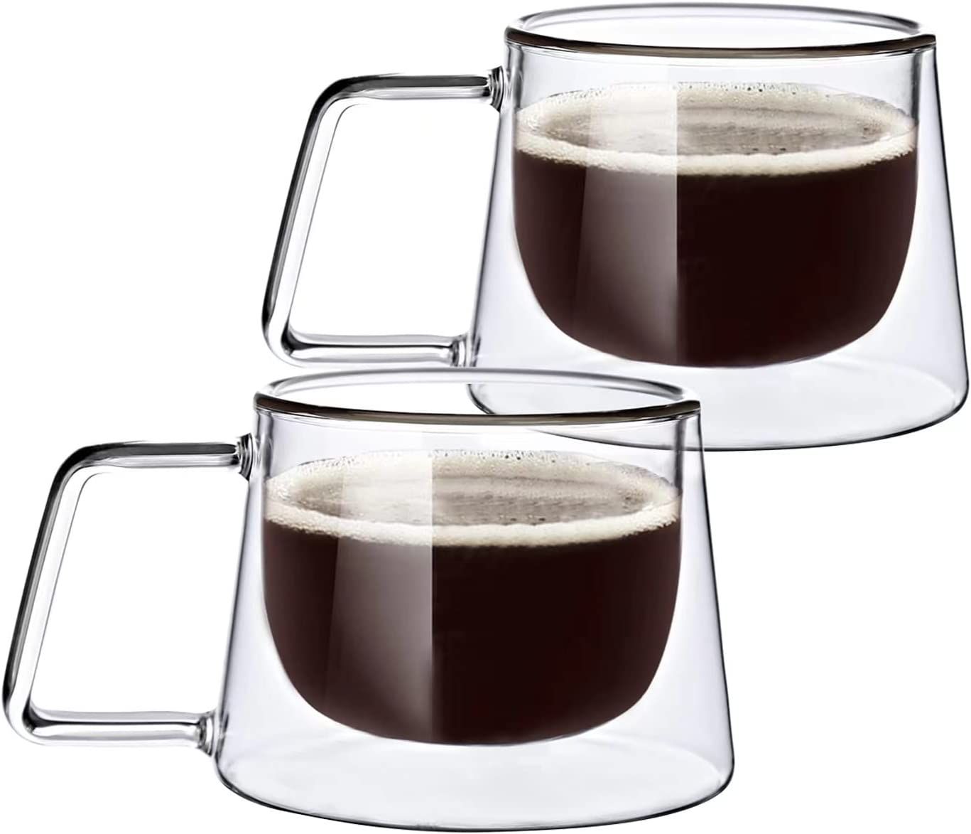 200ml Double Wall Glass Coffee Mug