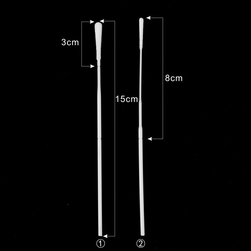 Sterile Sampling Nasal Swab Nylon Flocked Nasopharyngeal Swab 15cm/8cm Breakpoint
