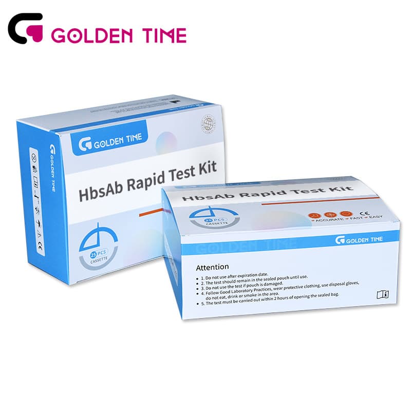 One Step HBsAb test is a rapid direct binding test for the visual detection of hepatitis B antibodies (anti-HBs) in serum as an aid in the diagnosis of hepatitis B infection.