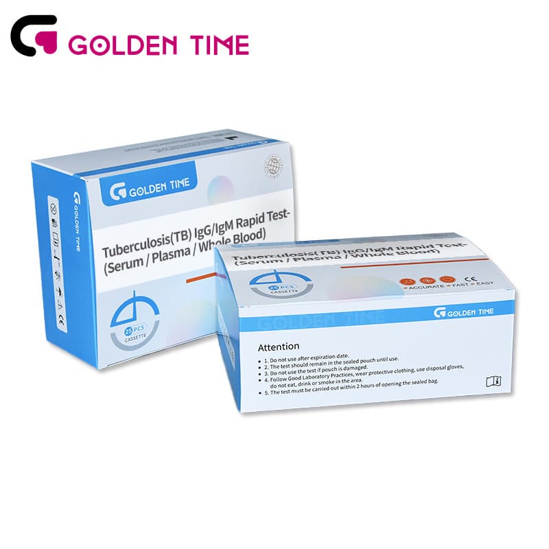 The TB IgG/IgM Combo Rapid Test is a lateral flow chromatographic immunoassay for the simultaneous detection and differentiation of IgM anti-Mycobacterium Tuberculosis (M.TB) and IgG anti- M.TB in human serum, plasma or whole blood.