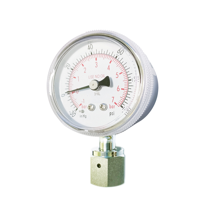 High purity pressure gauge(HPG,L- pressure) - VCR1/4