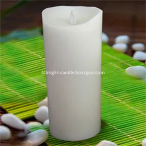 Three unscented pillar candles in various heights. Three unscented pillar candles in various heights.
