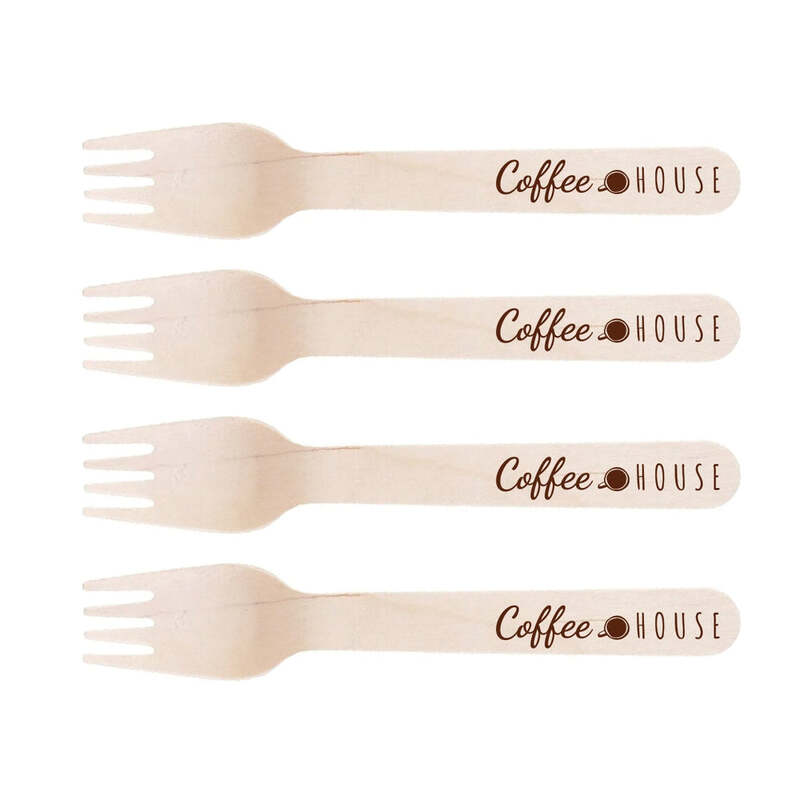 See more Branded cutlery - disposable wooden forks